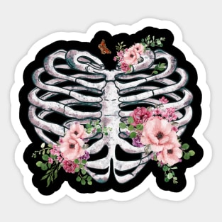 Rib Cage Floral 6 Sticker